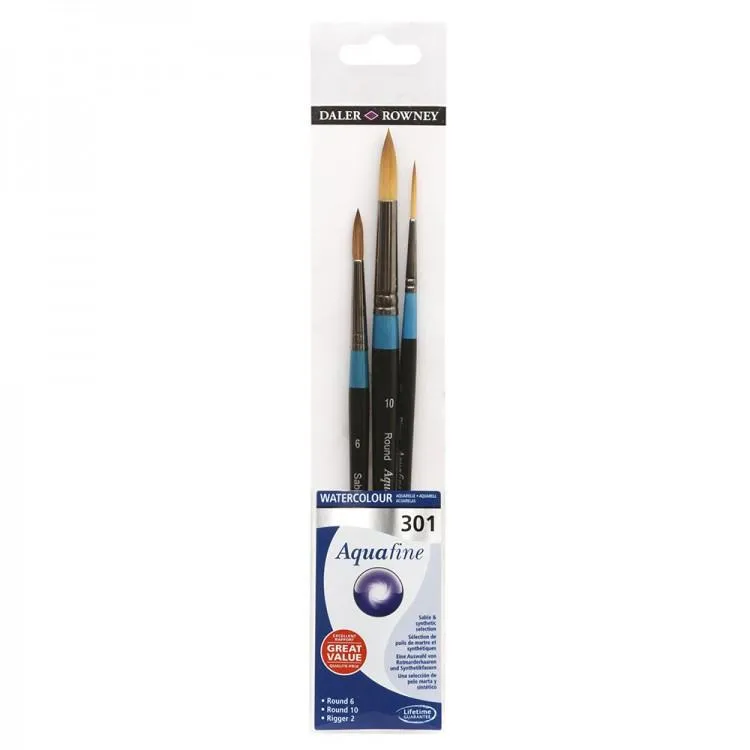 Daler Rowney Aquafine Aquarel Penselen Set Serie 301