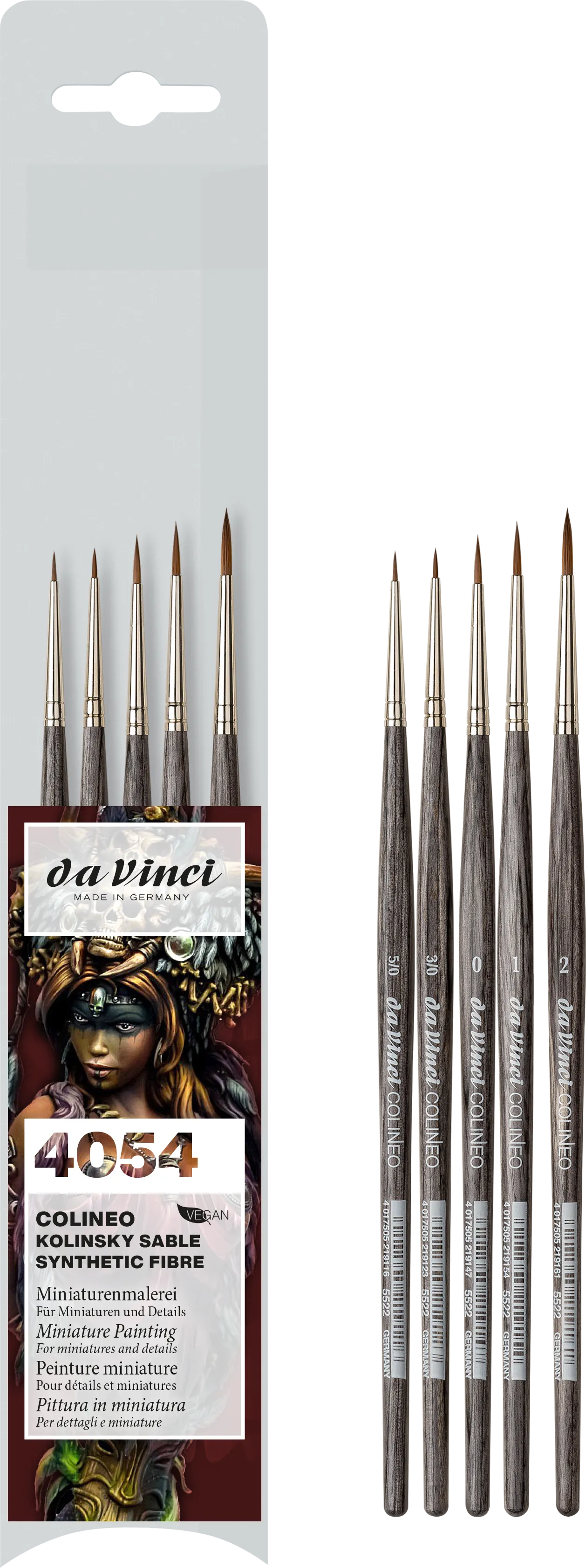 da Vinci Colineo Synthetische Miniatuur Penselen Set Serie 4054