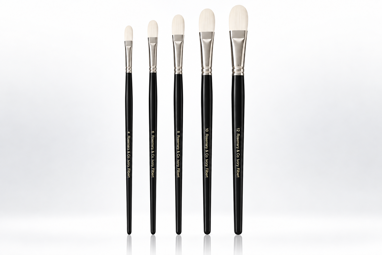 Rosemary Ivory Kattentong Olieverf Filbert Acryl Penseel