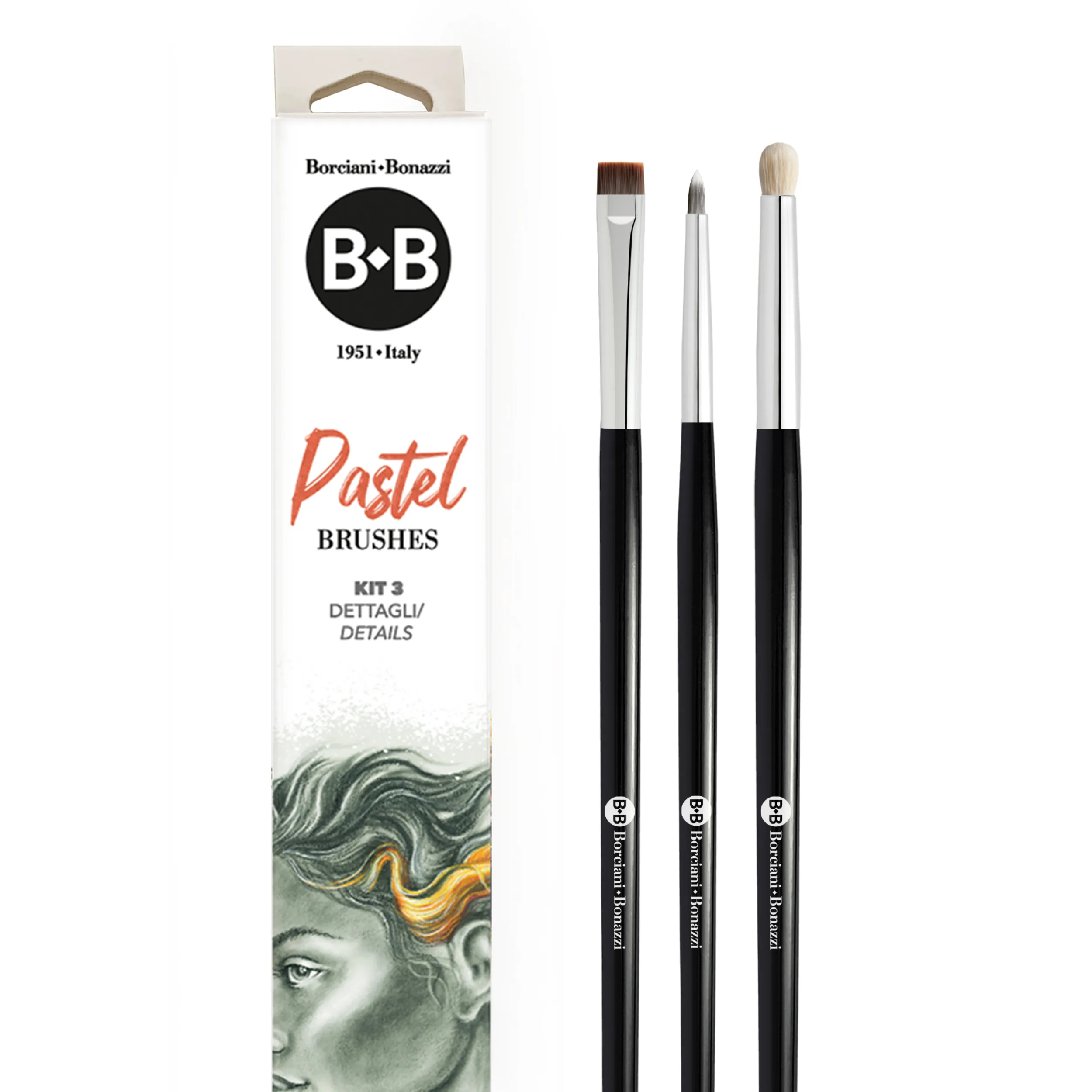 Borciani Bonazzi Pastel Brushes Kit 3 Details