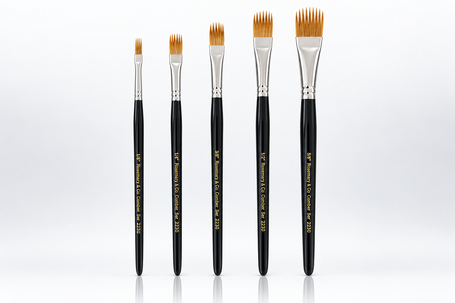 Rosemary Serie 2230 Spiky Comber Golden Synthetisch Penseel